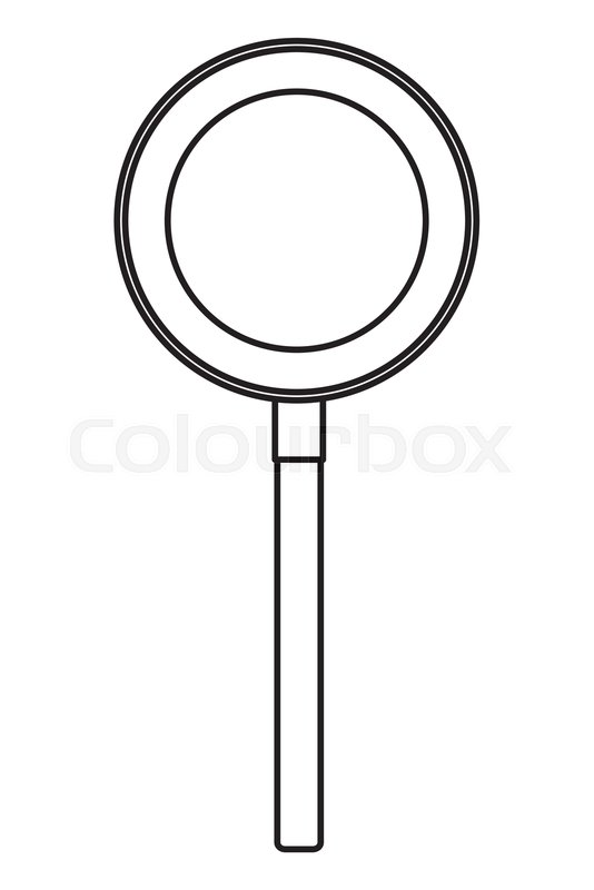 Magnifying glass cartoon stock vector