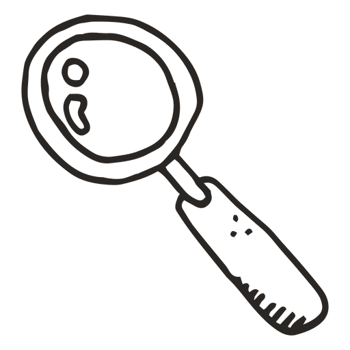Zoom magnifying glass school png svg design for t