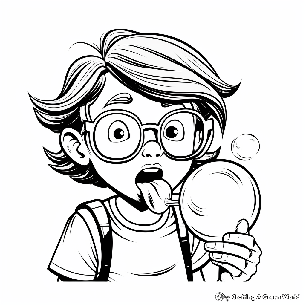 Bubble gum coloring pages