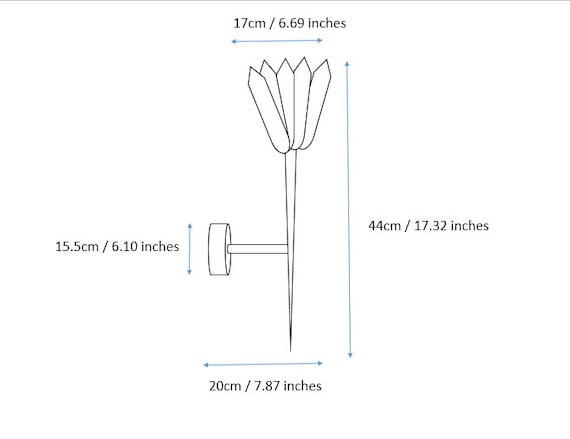 Magnolia wall sconce resin plastering metal plastering