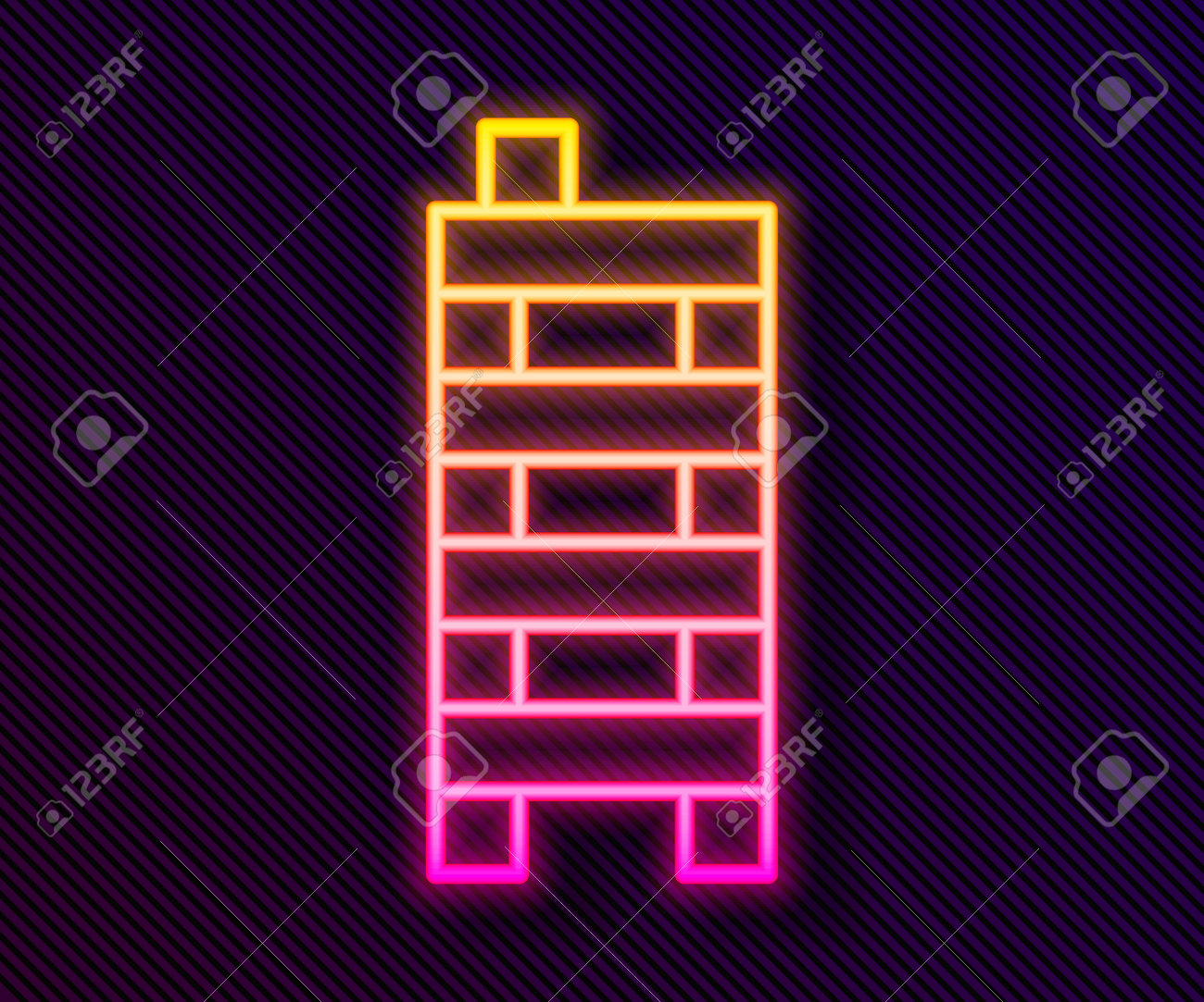 Glowing neon line mahjong pieces icon isolated on black background chinese mahjong red dragon game emoji vector royalty free svg cliparts vectors and stock illustration image