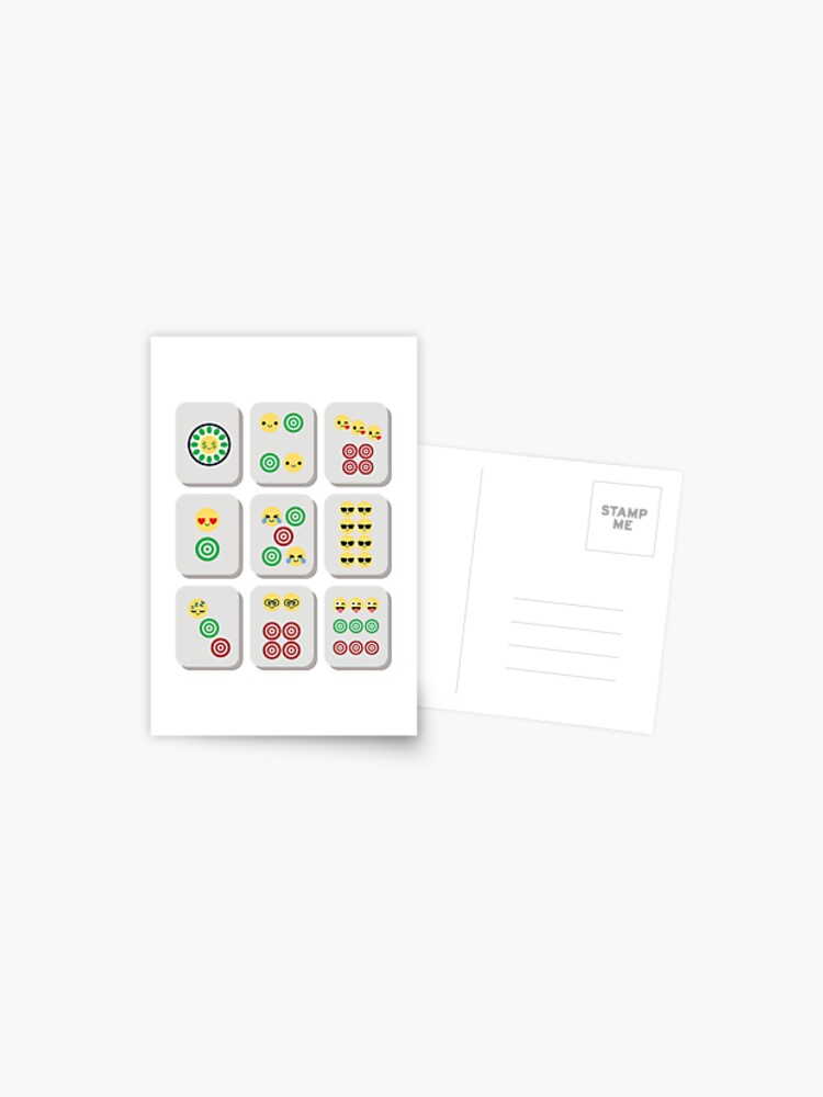 Mahjong emoji postcard for sale by hippoemo