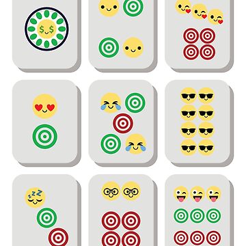 Mahjong emoji postcard for sale by hippoemo