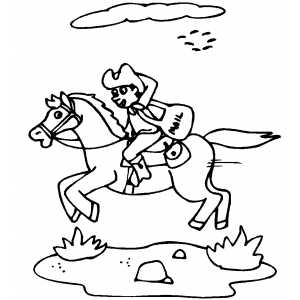 Postal carrier coloring page