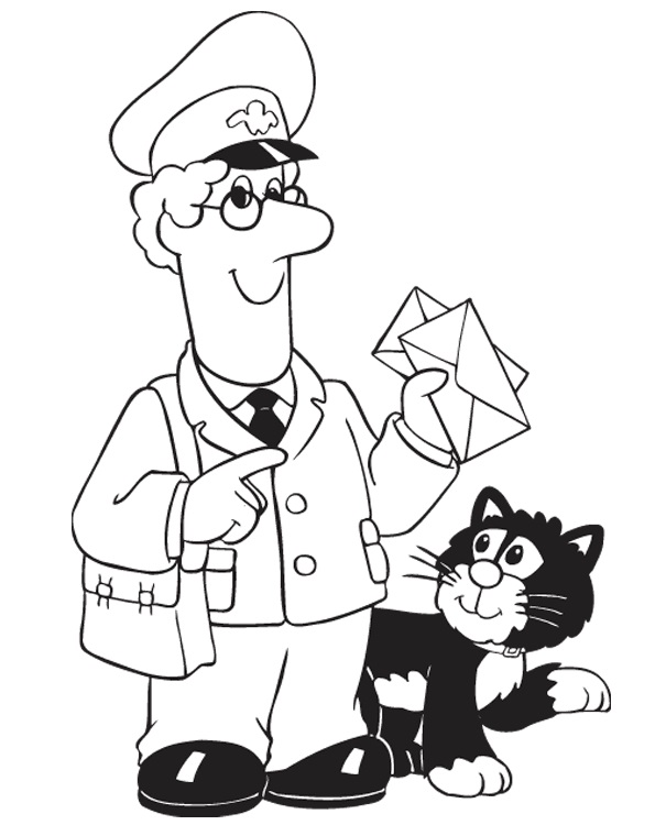Mailman coloring pages