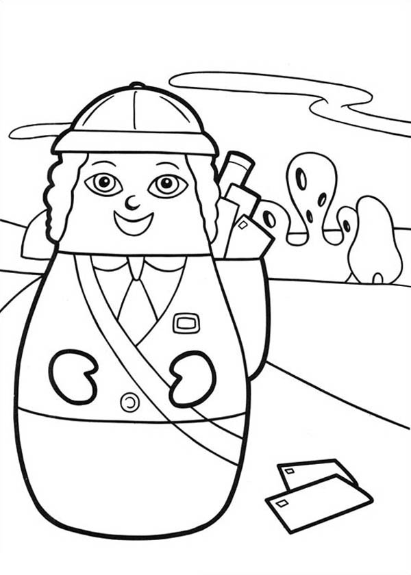 Mail carrier bring us our mail in higglytown heroes coloring page coloring sky