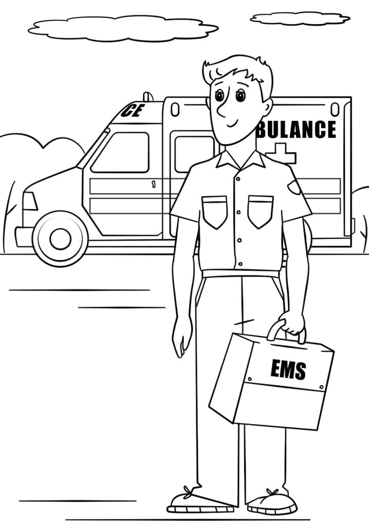 Munity helper mail carrier coloring page
