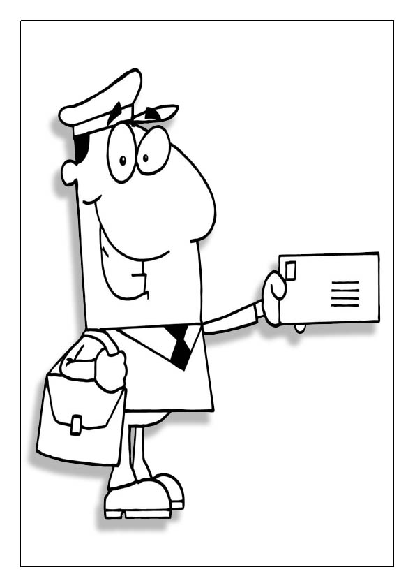 Postman coloring pages printable coloring sheets