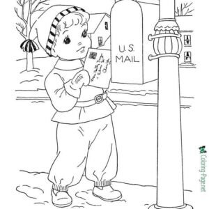 Letter to santa coloring pages printable for free download