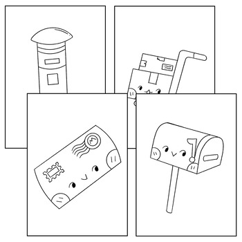 Mail post coloring pages mailbox coloring worksheets activities morning works