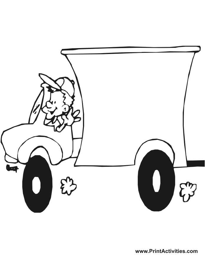 Truck coloring page cargo truck