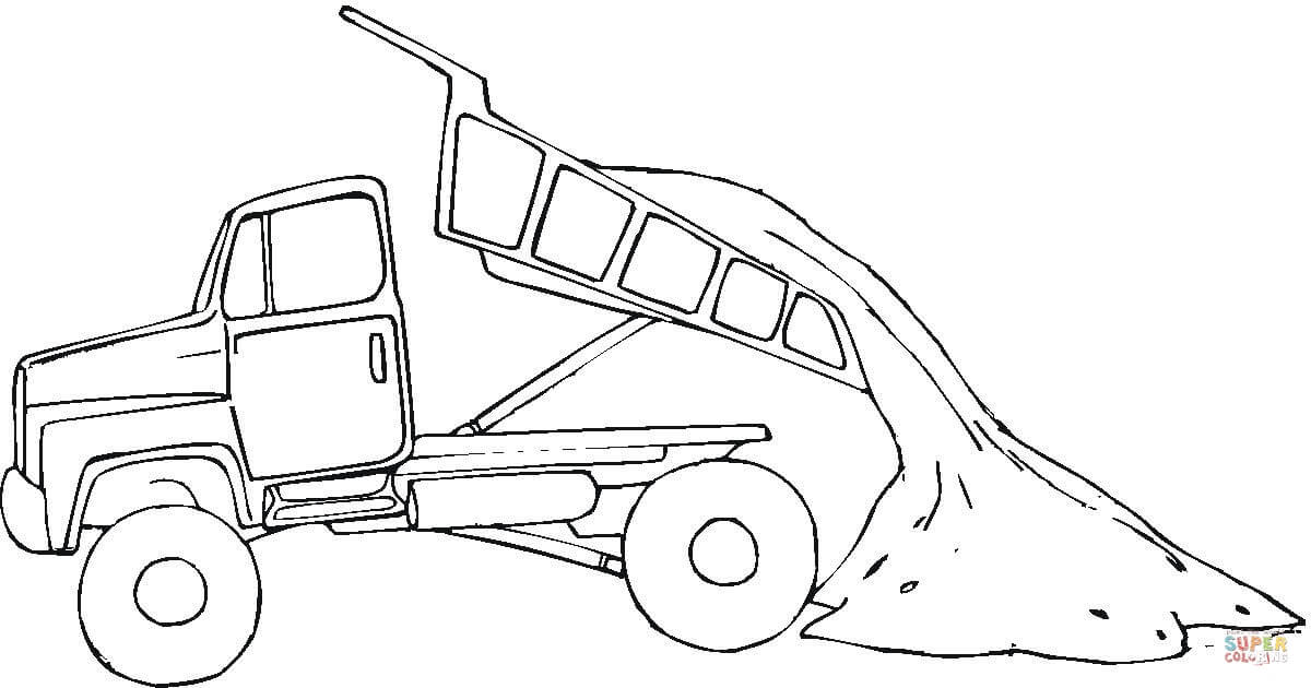 Tipper truck coloring page free printable coloring pages