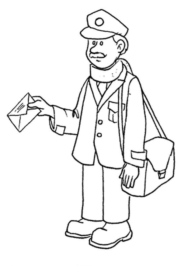 Pics of mailman coloring pages printables