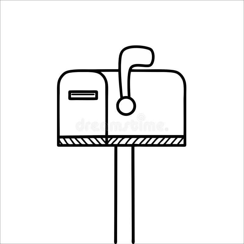 Mailbox coloring stock illustrations â mailbox coloring stock illustrations vectors clipart