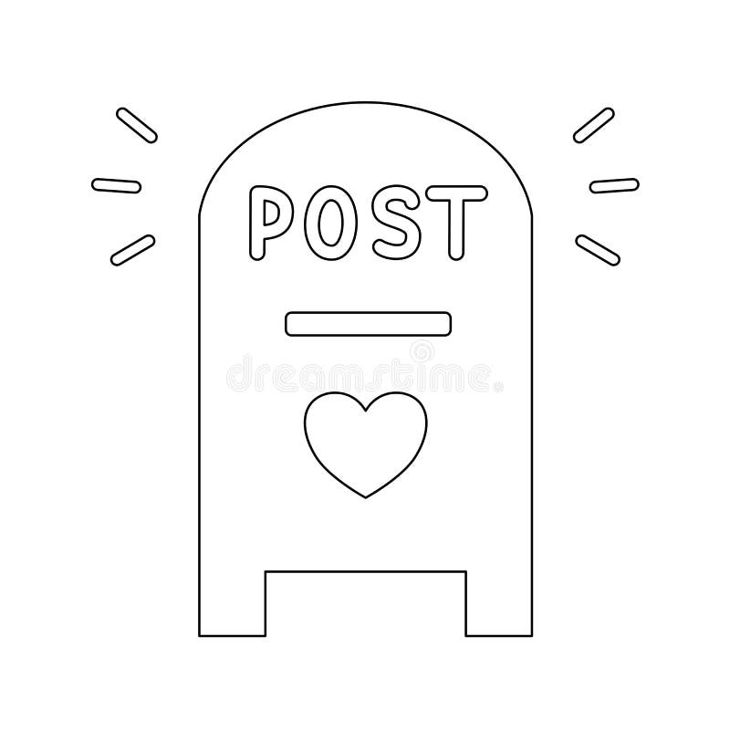 Mailbox coloring stock illustrations â mailbox coloring stock illustrations vectors clipart