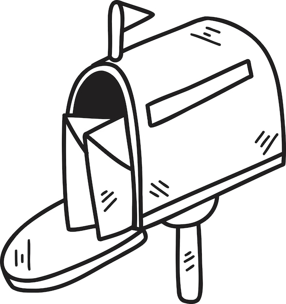 Premium vector hand drawn mailbox illustration