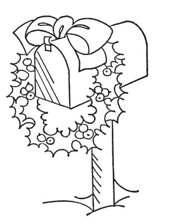 Mailbox christmas coloring pages embroidery patterns christmas embroidery