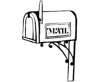 Post mailbox svg download mailbox clipart silhouette clip art cricut download mailbox home svg