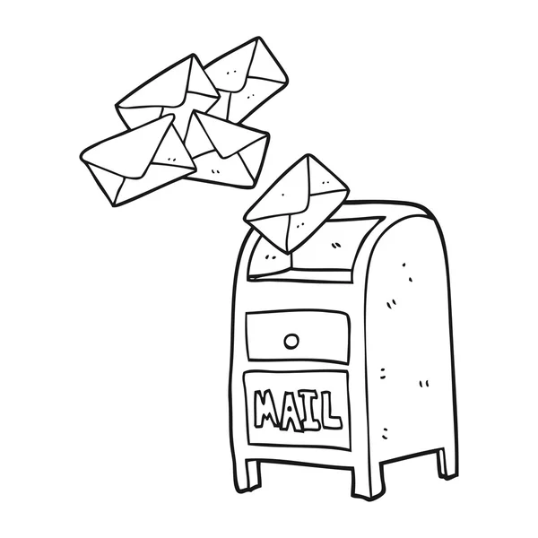 Black and white cartoon mail box stock vector by lineartestpilot