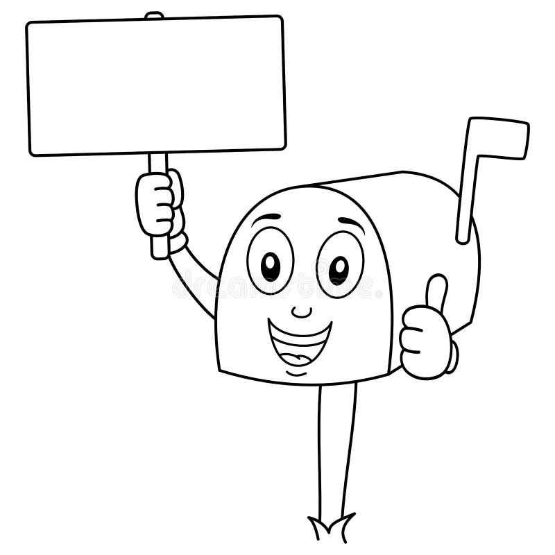 Mailbox coloring page stock illustration illustration of childhood