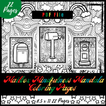 Mailbox mindfulness mandala coloring pages printable coloring sheets pdf