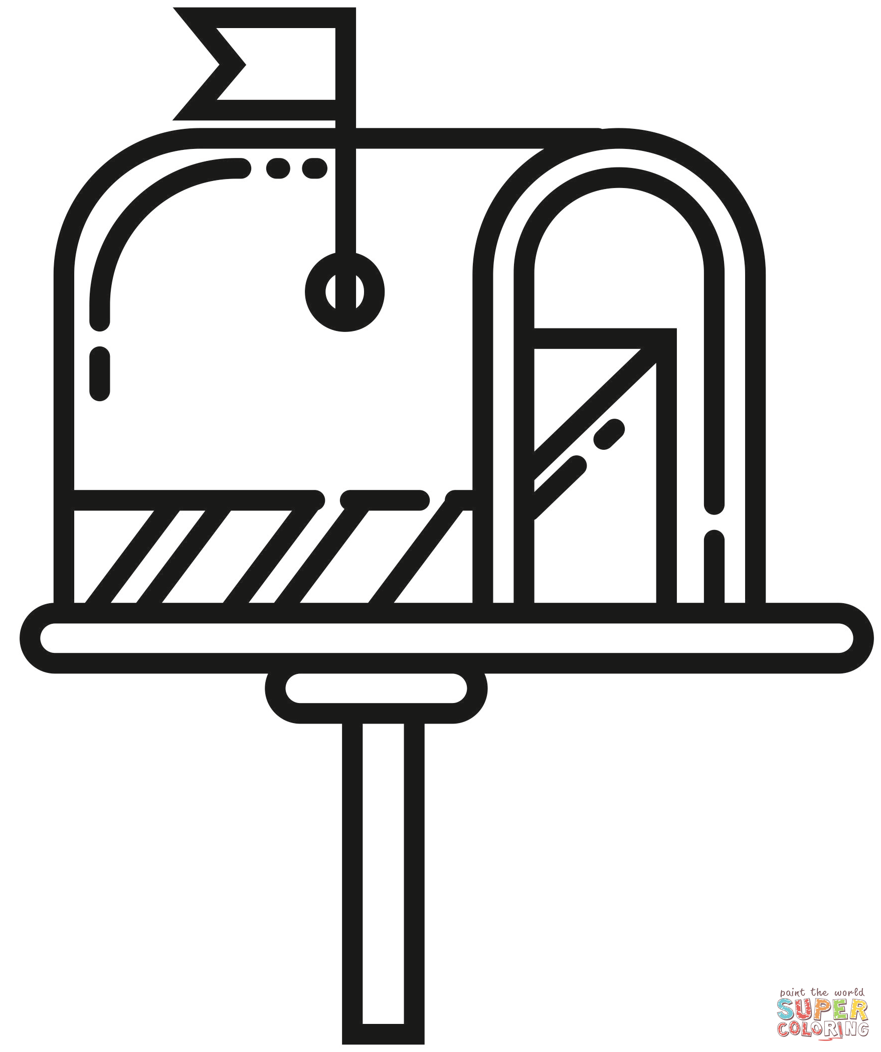 Mailbox coloring page free printable coloring pages