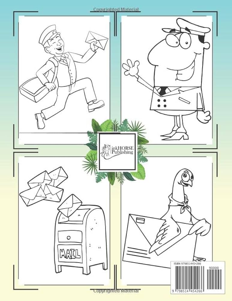 Post office coloring book for kids ages