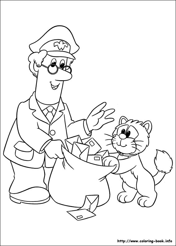 Postman pat coloring picture