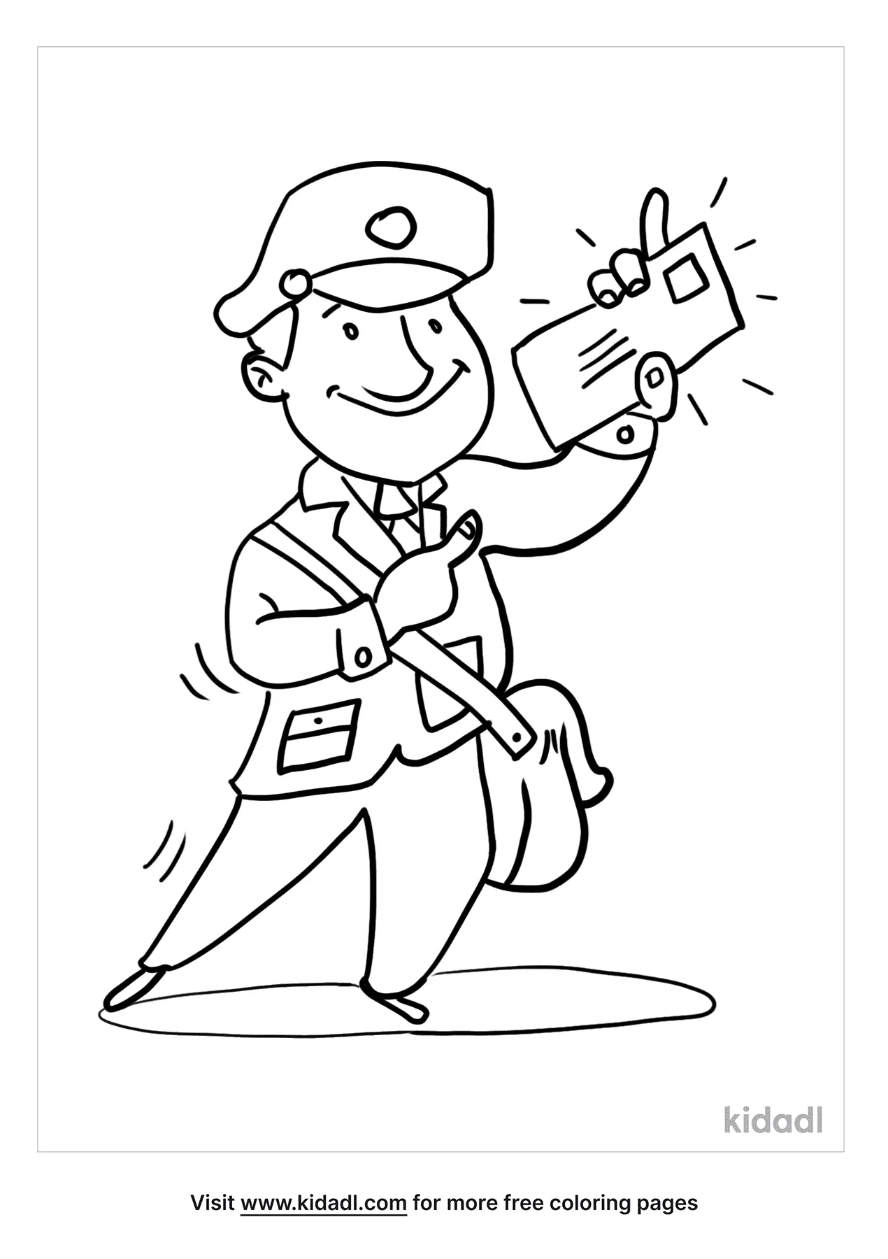 Free mailman coloring page coloring page printables