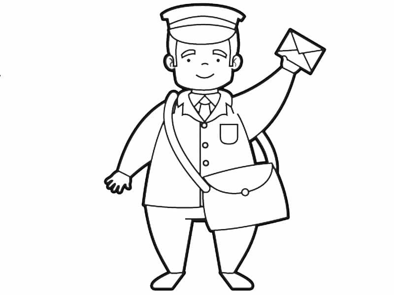 Munity helper mailman coloring page
