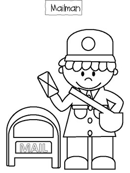 Munity helpers coloring sheets by anchored pre