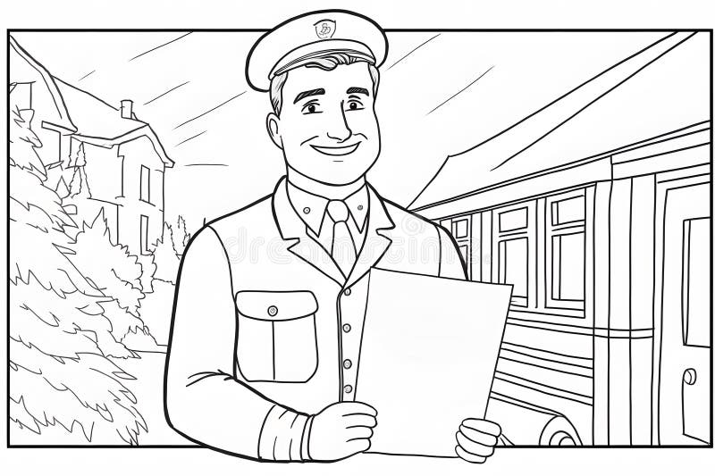 Black mailman white stock illustrations â black mailman white stock illustrations vectors clipart