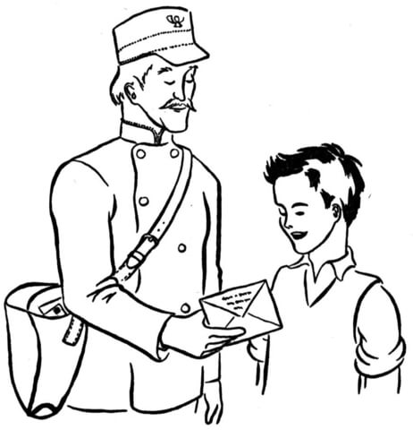 Mailman coloring page free printable coloring pages