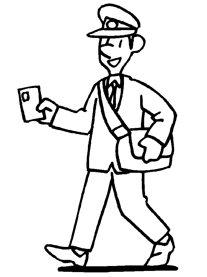 Mailman coloring pages