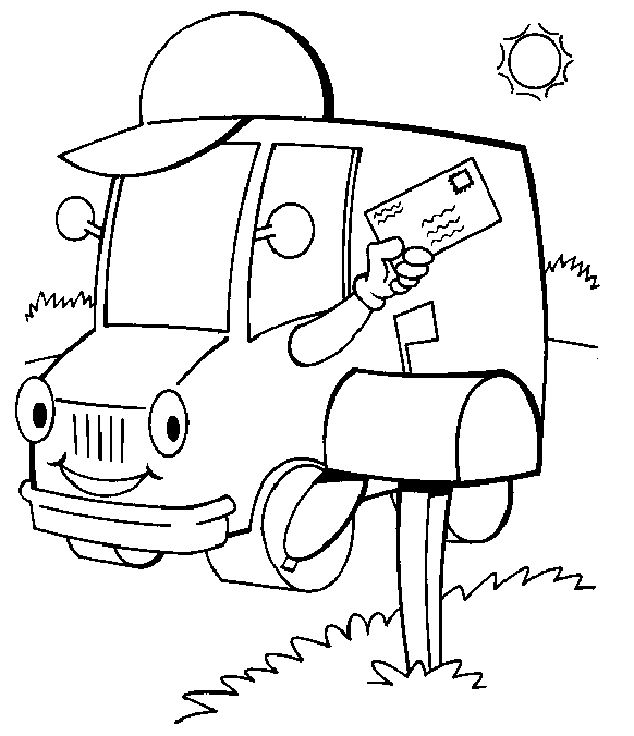 Mailman coloring pages