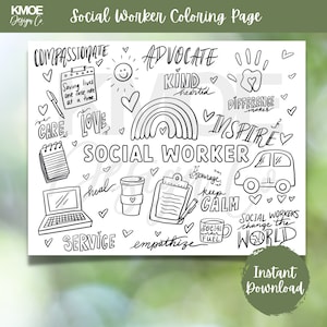 Worker coloring page