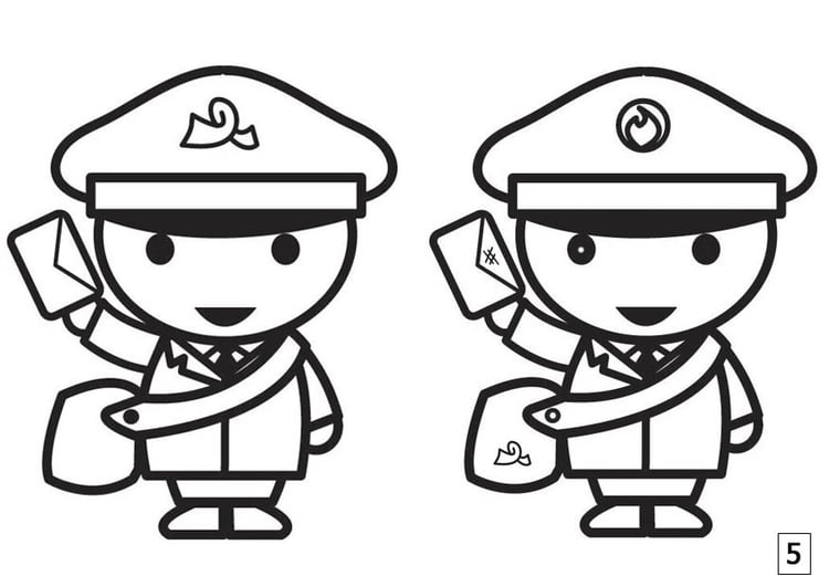 Coloring page spot the difference