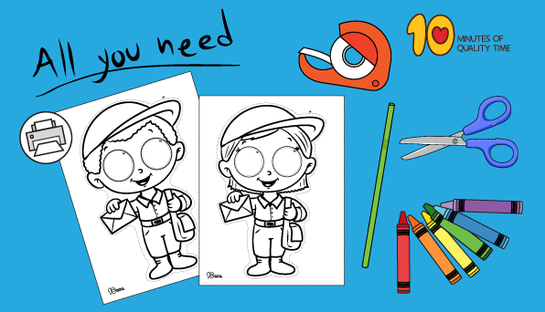Postman printable mask â minutes of quality time