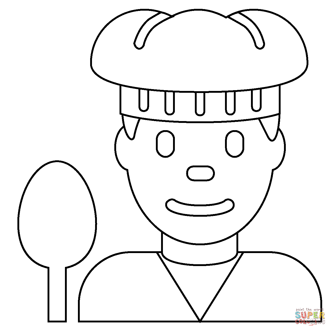 Man cook emoji coloring page free printable coloring pages