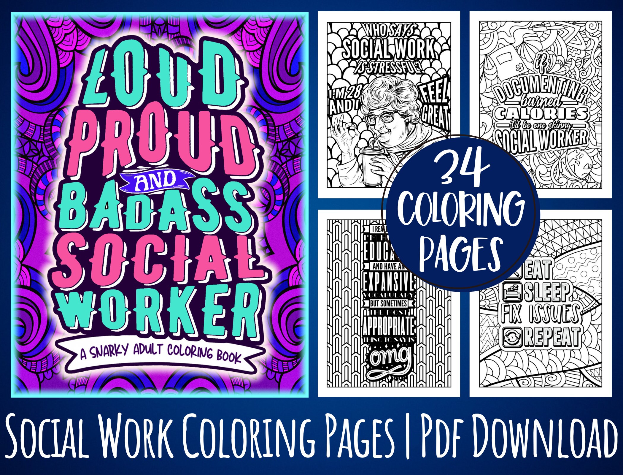 Worker coloring page