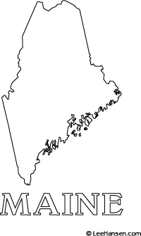 Vacation travel maine coloring page