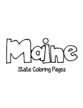 Maine state coloring pages by loving life in kindergarten tpt
