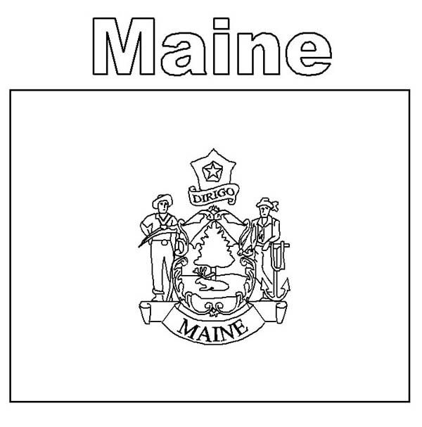 Maine state flag coloring page color luna flag coloring pages coloring pages state flags
