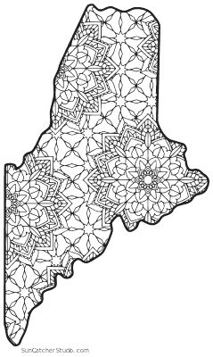 Free printable maine coloring page with pattern to color for preschool kids and adults disney coloring pages maine map free printable coloring pages