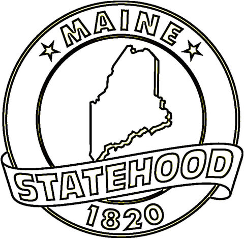 State of maine coloring page free printable coloring pages
