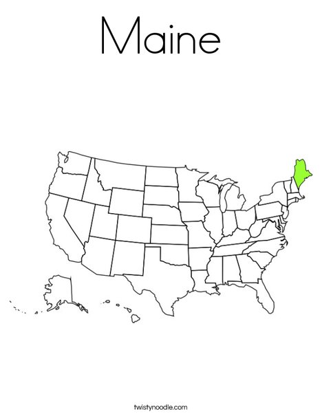 Maine coloring page
