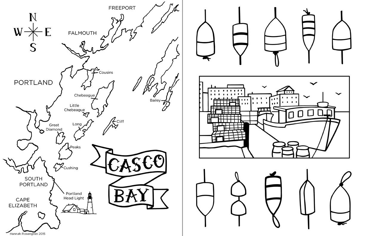 Portland maine coloring book