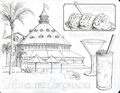 Hotel del coronado sketch
