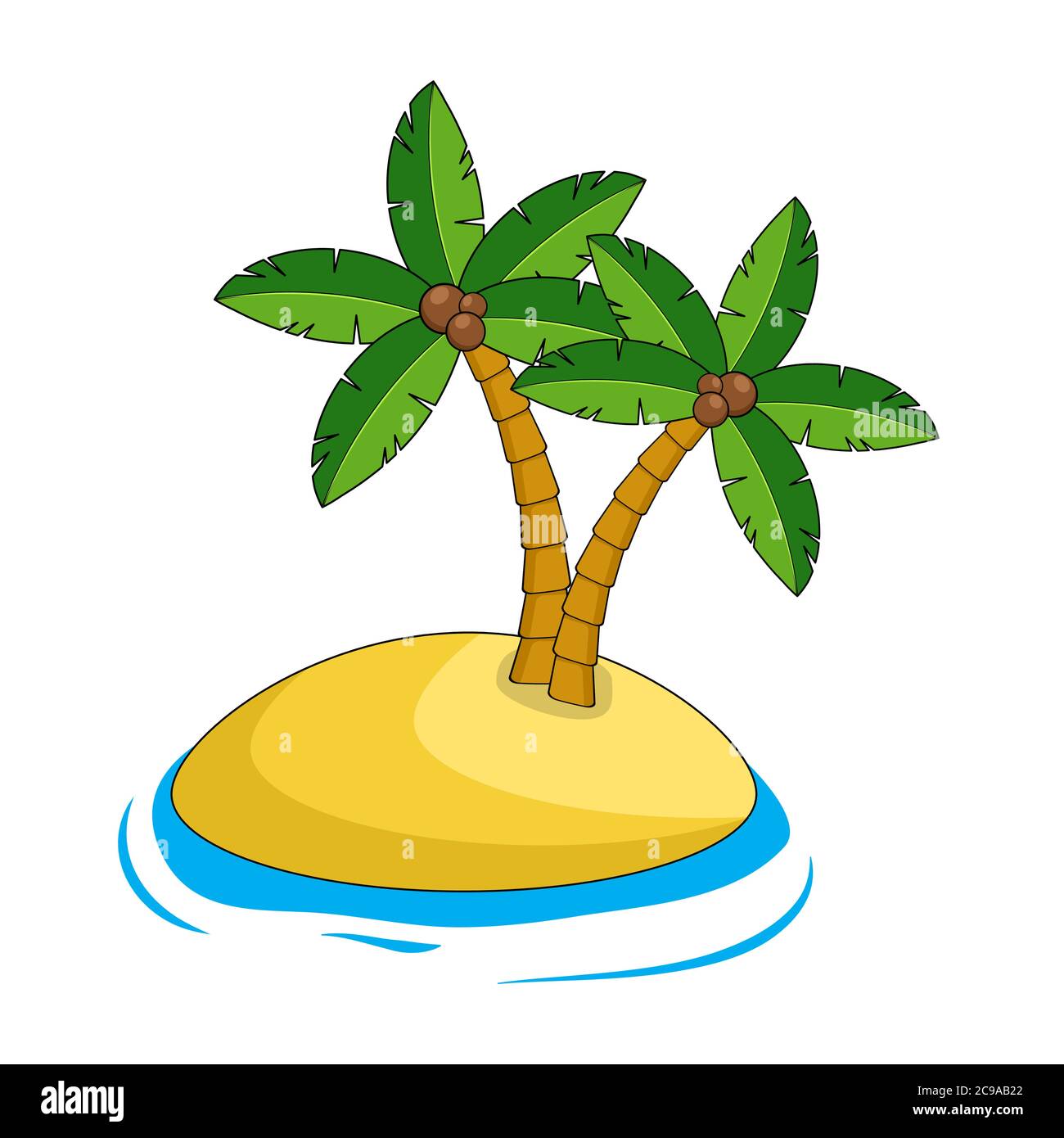 Desert island cut out stock images pictures