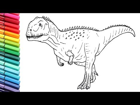 New dinosaur drawing and coloring for kids